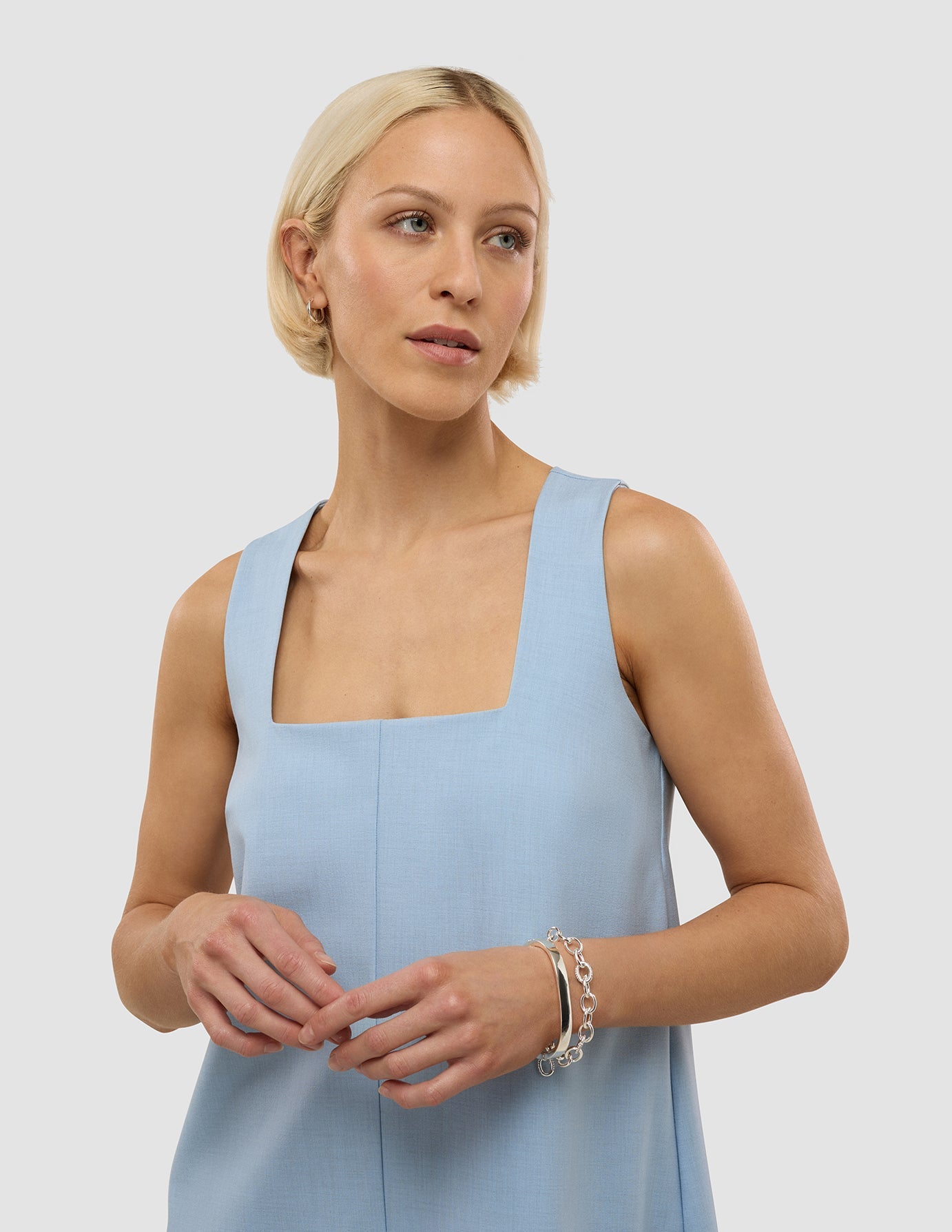 Women's Essential Spencer Dress Sky Blue Melange